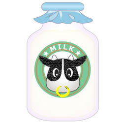 牛乳ミルクの無料イラスト画像