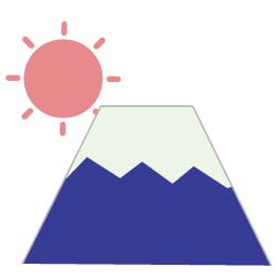 富士山とお日さまのイラスト